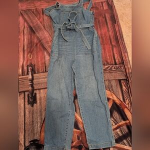 Duluth Daily Denim Tie Waist Overalls 12 Regular